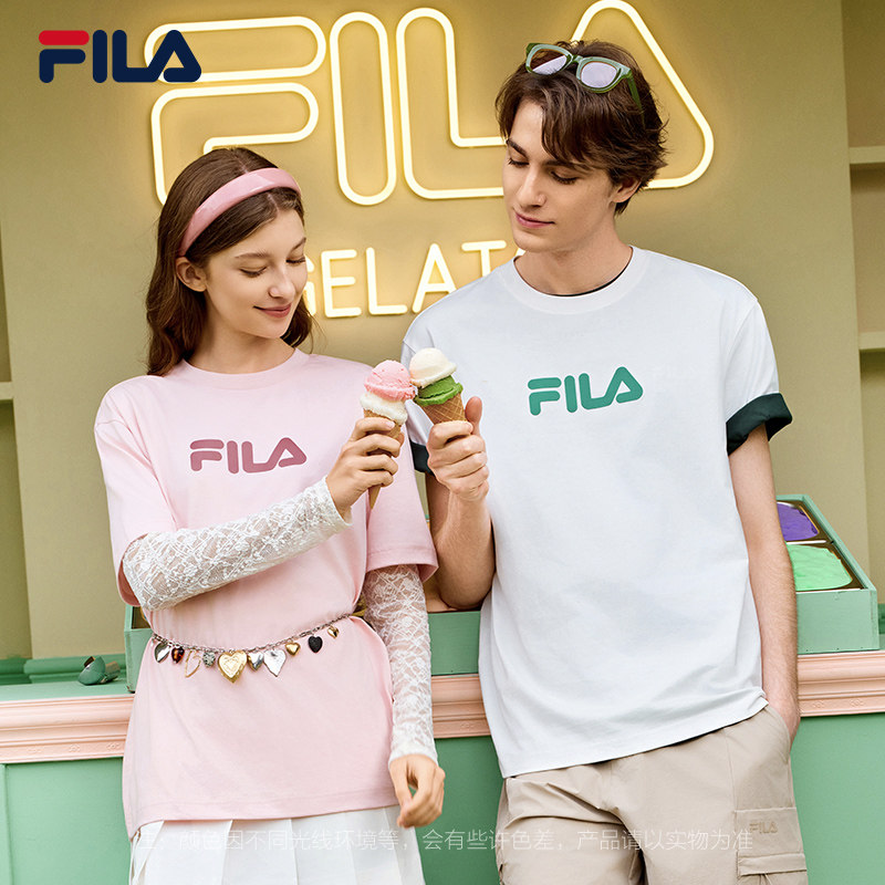 FILA斐乐男短袖多彩T恤女夏新休闲亲肤百搭运动纯棉半袖上衣情侣,运动服/休闲服装,运动T恤,淘宝优惠券,粉丝福利购,淘宝优惠卷