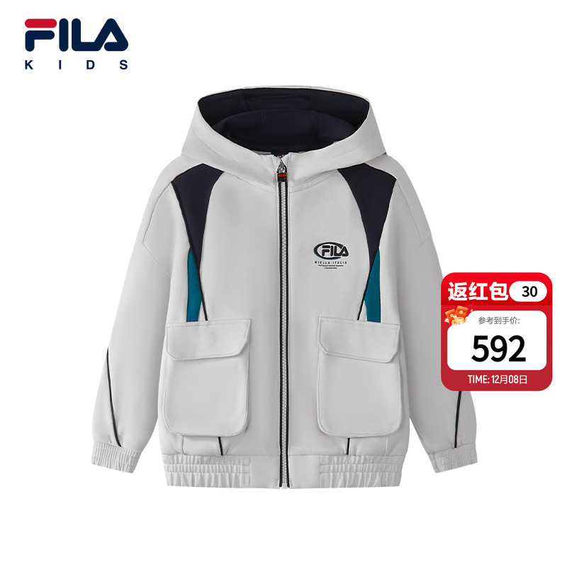 FILAKIDS斐乐针织连帽外套