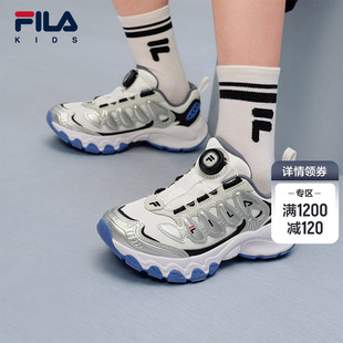 男女大童旋钮运动鞋 FILA 新款 2026春季 KIDS斐乐童鞋 儿童复古跑鞋