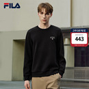 上衣 休闲简约基础针织长袖 FILA 斐乐官方男子套头卫衣2025冬新款