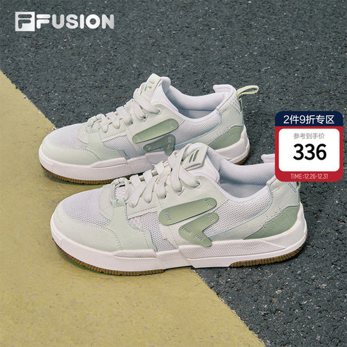 几何鞋丨FILA FUSION 斐乐潮牌拼接解构板鞋2025新款透气轻便女鞋