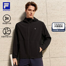 FILA斐乐官方男梭织外套26春新户外健身跑步运动连帽防晒速干上衣