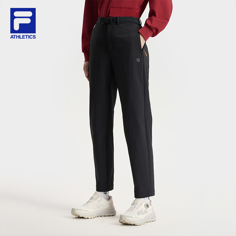 FILA 斐乐官方女士梭织长裤2025秋季新款基础简约户外运动直口裤