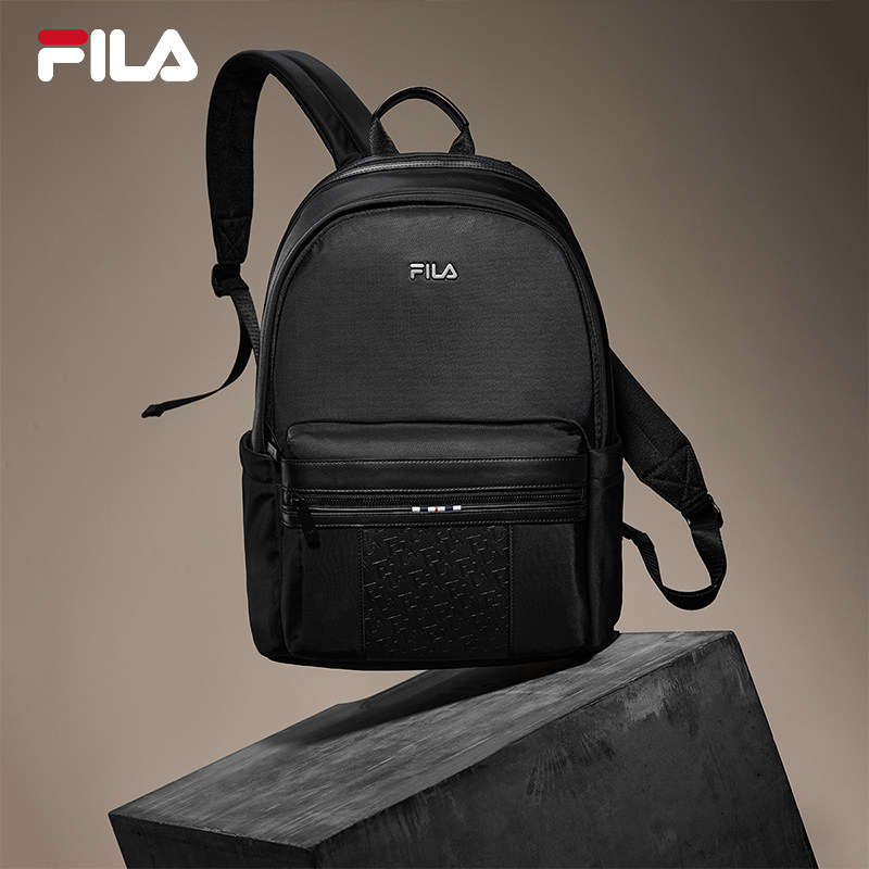 风行者|FILA 斐乐官方男士背包新款黑色休闲电脑包书包商务双肩