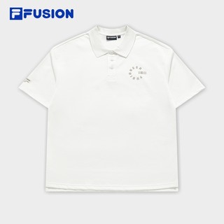 FILA FUSION斐乐潮牌情侣款翻领透气短袖POLO衫男女2024夏季新款