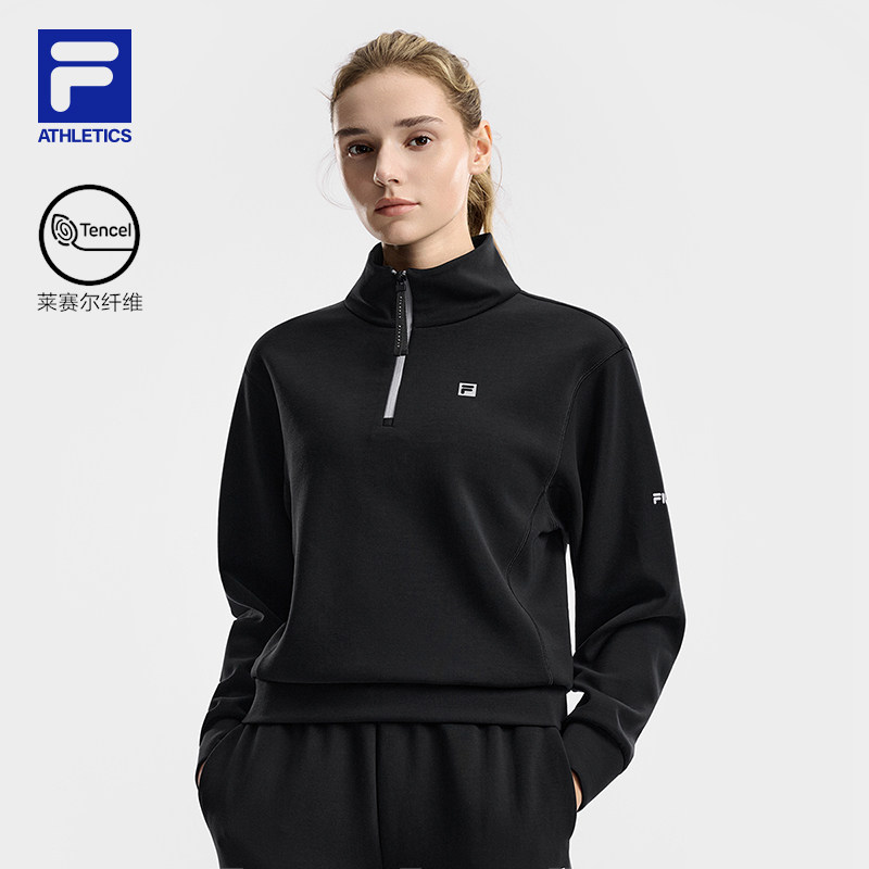 FILA 斐乐官方女子套头卫衣2026春季新款健身运动半拉链针织上衣,运动服/休闲服装,运动卫衣/套头衫,淘宝优惠券,粉丝福利购,淘宝优惠卷