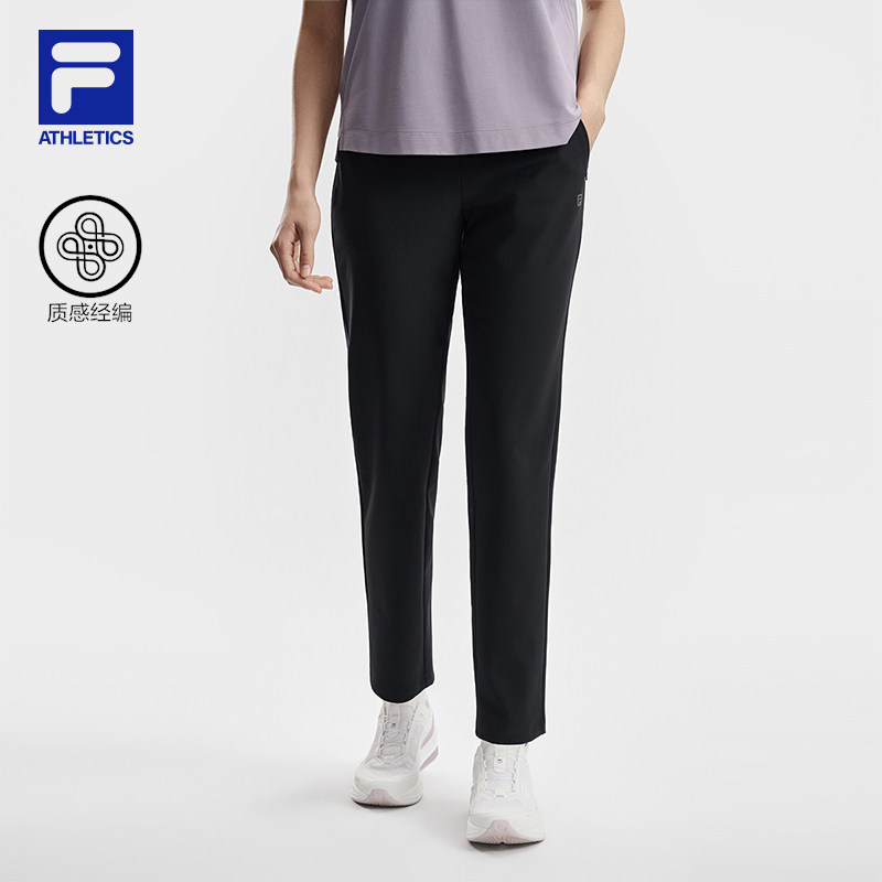 FILA 斐乐官方女士针织长裤2026夏季新款裤子健身运动基础直