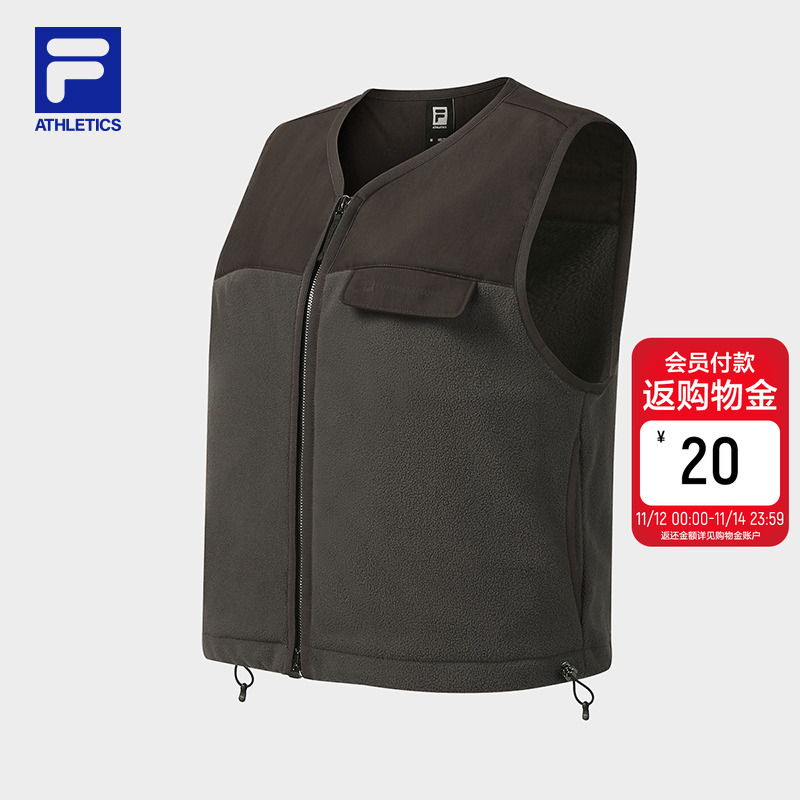 FILA斐乐官方针织马甲户外运动