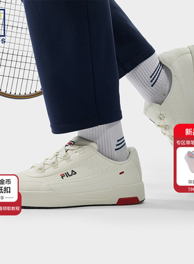 圆盾鞋|FILA 斐乐官方男TARGA 2网球小白鞋通勤百搭女板鞋运动鞋