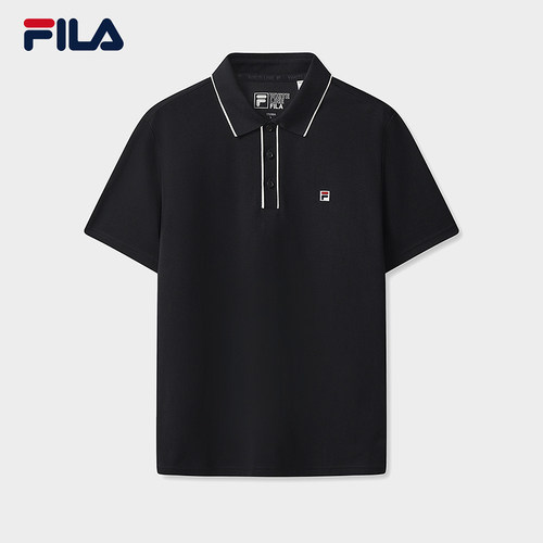 FILA 斐乐官方男子针织短袖POLO衫2025冬季新款时尚休闲基础上衣