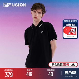 翻领T恤运动上衣 POLO衫 新款 男子2024夏季 FILA FUSION斐乐潮牌短袖