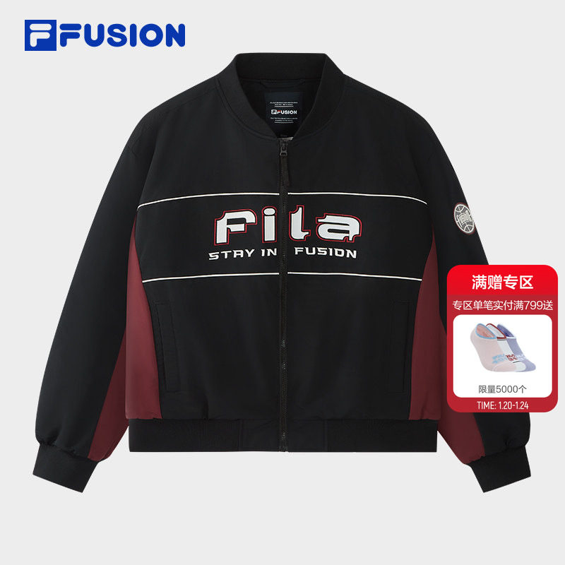 FILA FUSION斐乐潮牌棉服男2026春季新款时尚休闲拼色外套棒球服,运动服/休闲服装,运动棉衣,淘宝优惠券,粉丝福利购,淘宝优惠卷