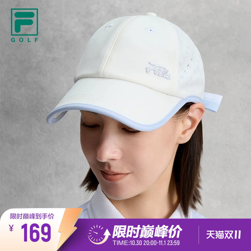 斐乐高尔夫棒球帽丨FILA运动帽26秋季新款女蝴蝶结遮阳帽子防晒帽