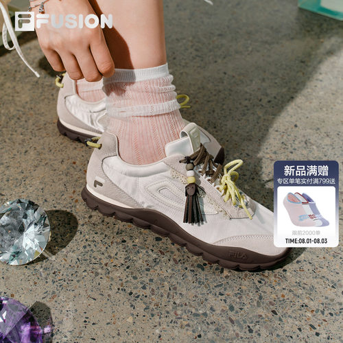 BOBOBLING丨田曦薇同款 FILA FUSION 斐乐薄底板鞋新款女鞋德训鞋