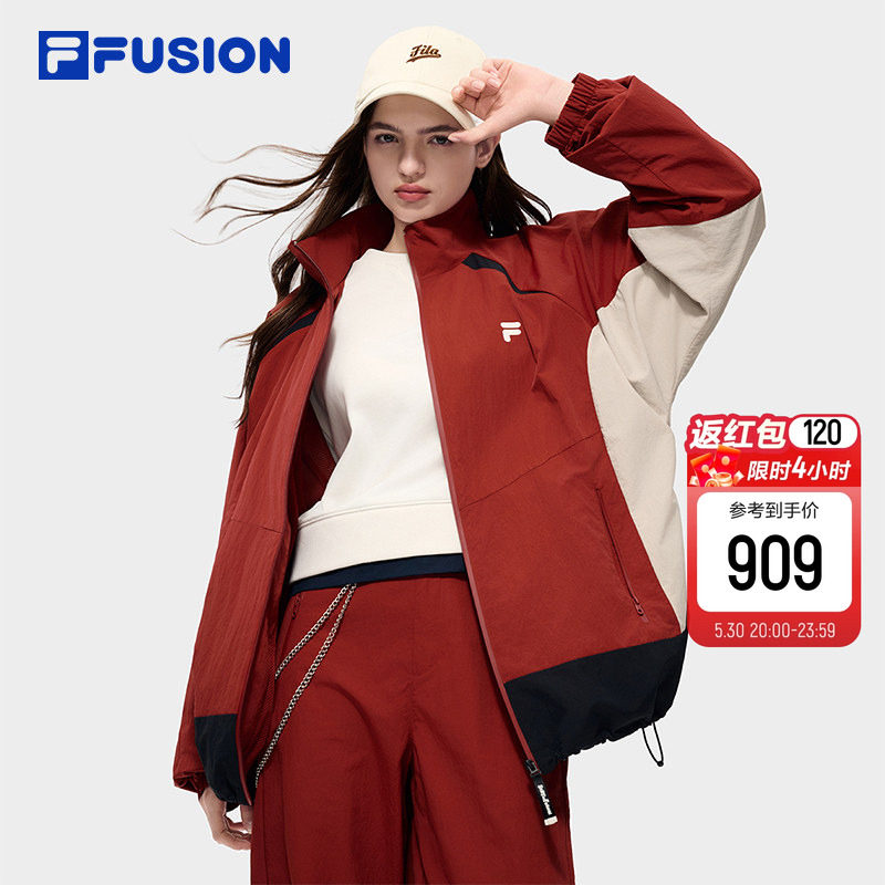FILA FUSION斐乐潮牌情侣梭织外套2026春新年款时尚宽