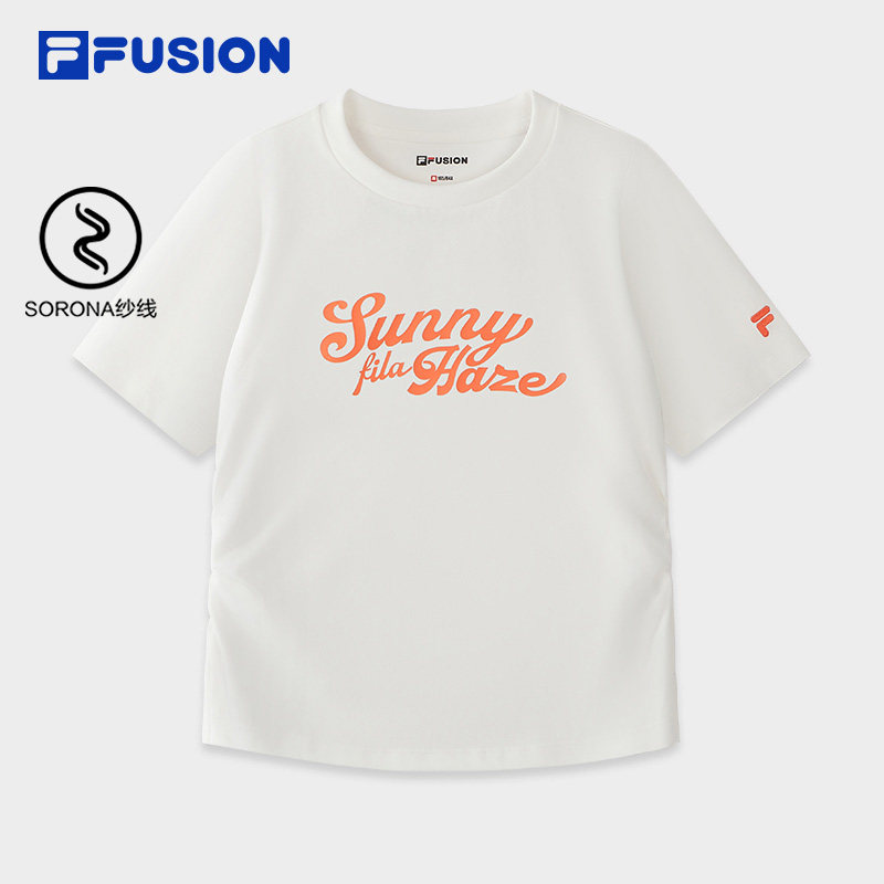 FILA FUSION斐乐潮牌女子针织短袖衫2026夏季新款休闲