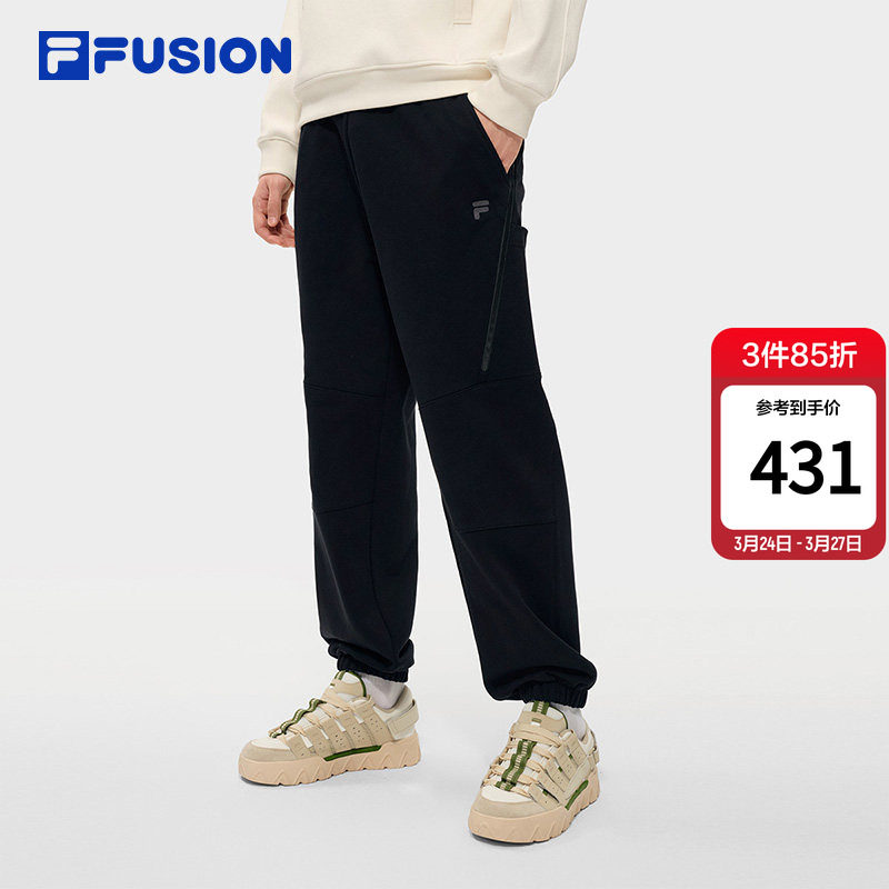 章昊同款FILA FUSION斐乐潮牌针织长裤男2026春季新款