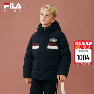 儿童宽松网球运动上衣 男大童羽绒服2025冬新款 FILA KIDS斐乐童装