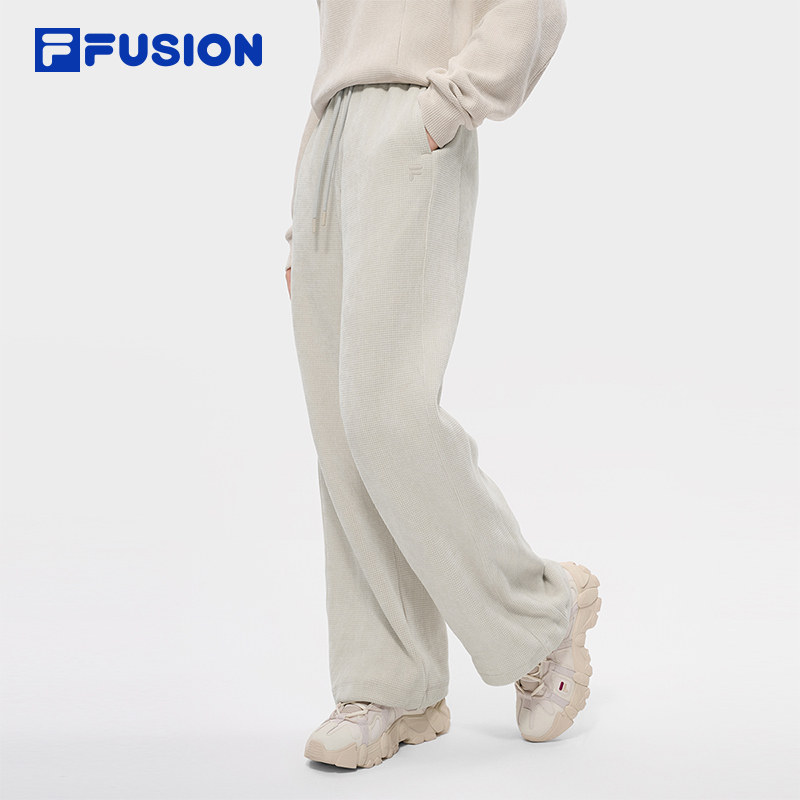 FILA FUSION斐乐潮牌针织长裤女2026春季新款时尚宽松休闲直筒裤,运动服/休闲服装,运动长裤,淘宝优惠券,粉丝福利购,淘宝优惠卷