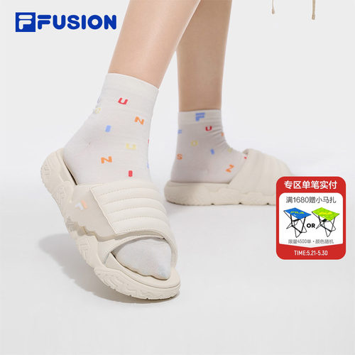 FILAFUSION斐乐运动拖鞋面包鞋