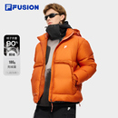 新款 FUSION斐乐潮牌鹅绒羽绒服男2025冬季 连帽外套 FILA 章昊同款