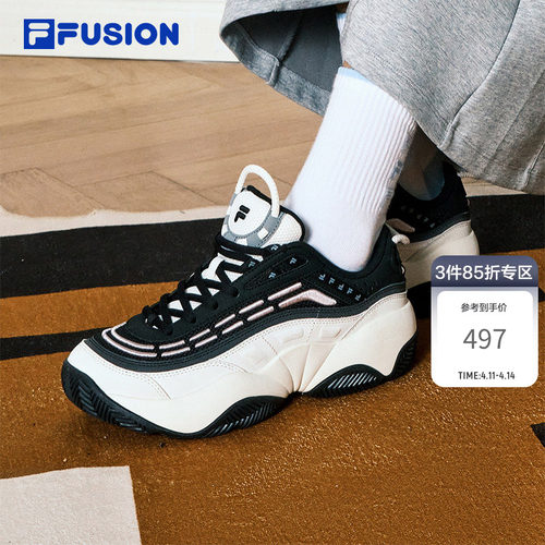 FILA FUSION 斐乐潮牌FIRE火焰鞋女鞋复古篮球鞋秋冬运动鞋老爹鞋