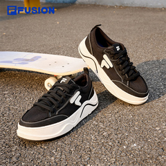 章昊同款 FILA FUSION斐乐男鞋2025夏季厚底帆布鞋运动鞋轻便板鞋