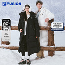 新款 FUSION斐乐潮牌情侣长羽绒服2025冬季 鹅绒外套 FILA 章昊同款