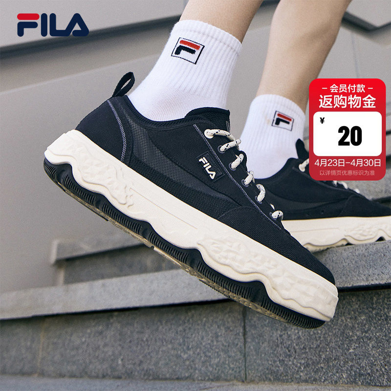 岩石鞋|FILA斐乐官方男鞋板鞋舒适帆布鞋厚底增高鞋运动鞋休闲鞋