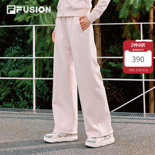 FUSION斐乐潮牌针织长裤 宽松休闲直筒裤 女2025冬季 时尚 新款 FILA