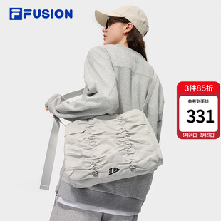 FILA 休闲潮流单肩包挎包女大容量 FUSION斐乐官方斜挎包时尚