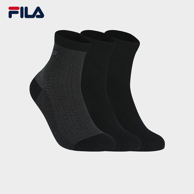 FILA 斐乐官方男袜中腰袜套装2026夏季新款舒适运动袜中筒袜