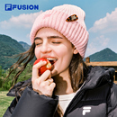 FUSION斐乐帽子针织帽冬新款 FILA 保暖毛线帽冬帽女帽 暖暖帽