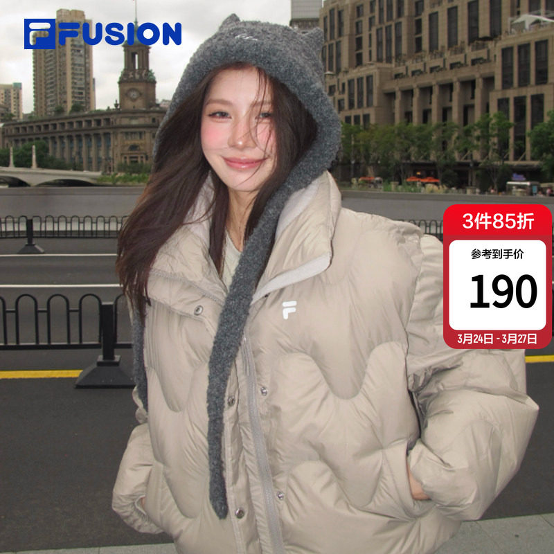 羊角帽|FILA FUSION斐乐官方帽子女士针织帽保暖可爱毛线