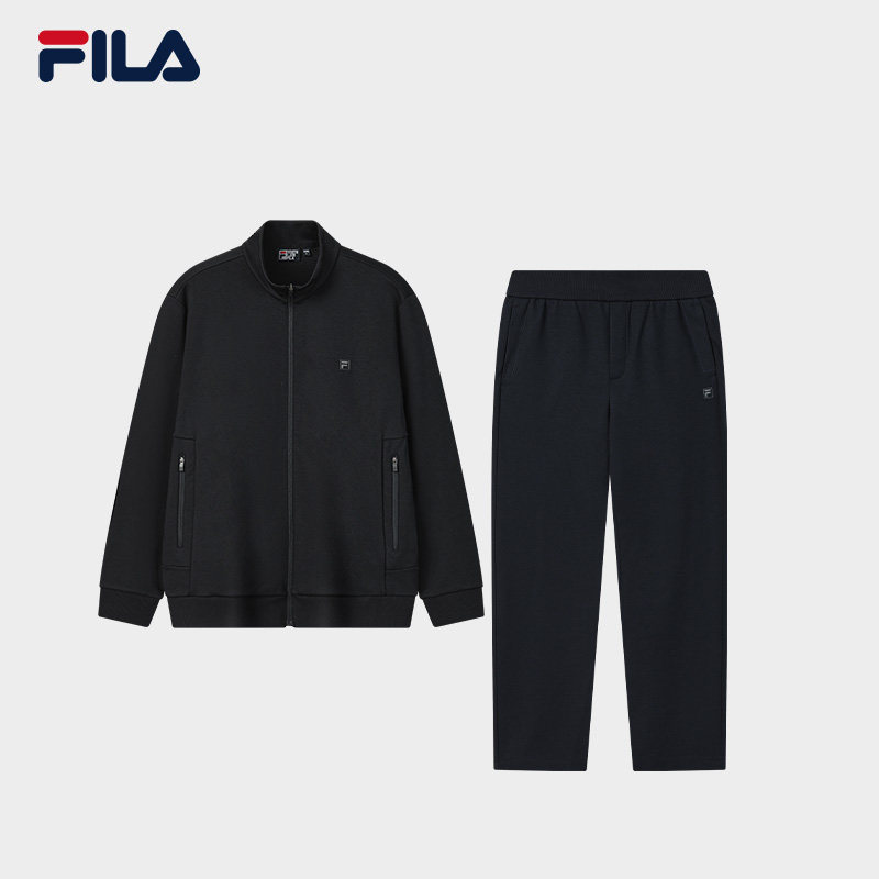 FILA斐乐官方长袖运动套装男春季新款休闲外套裤子跑步健身训练服