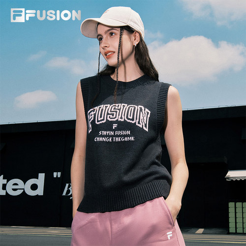 FILAFUSION斐乐女子短袖编织衫