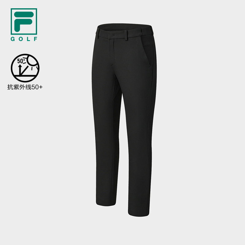 FILA斐乐高尔夫商务运动系列2025冬新款弹力直筒梭织长裤防晒