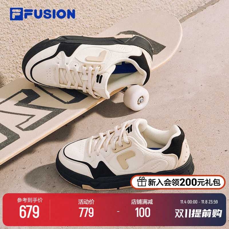 【欧阳娜娜同款】FILA FUSION斐乐潮牌BANK DX2023冬女鞋滑板鞋怎么样,好用不?