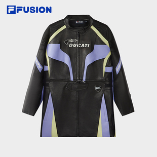 两穿外套 修身 FILA FUSION｜DUCATI斐乐官方潮牌皮衣女时尚