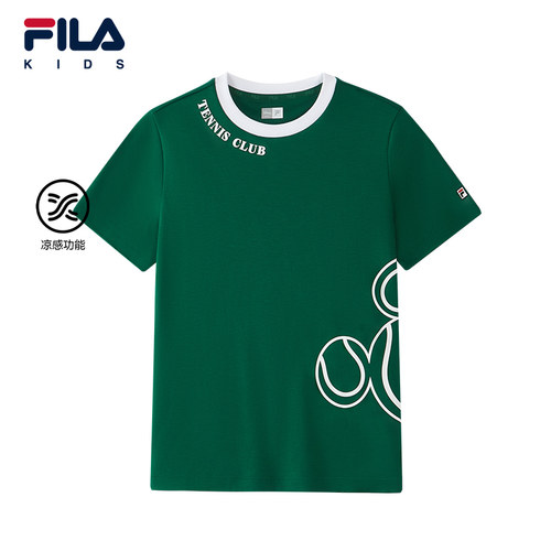 FILA KIDS斐乐童装男大童短袖T恤2026夏季新款儿童运动户外上衣