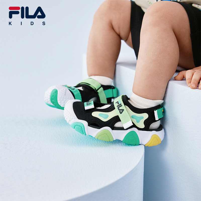 FILA KIDS斐乐童鞋儿童凉鞋2026夏季新款男女婴幼童魔术贴包头鞋