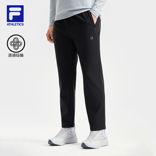 FILA斐乐官方男士 健身运动加绒直筒裤 长裤 新款 2025冬季 黄景瑜同款