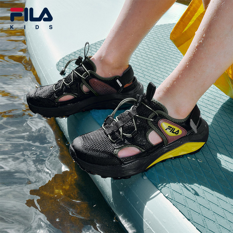 FILA KIDS斐乐童鞋儿童凉鞋夏季款男女童大童包头透气户外猎