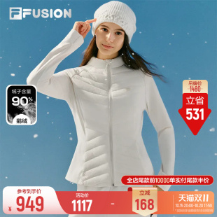 斐乐鹅绒服丨FILA潮牌轻薄羽绒服26冬季新款女子修身收腰保暖上衣
