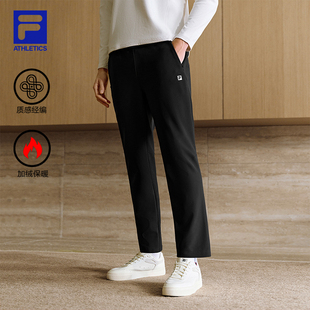 2026春季 针织长裤 新款 健身运动加绒裤 FILA 子直筒裤 斐乐官方男士
