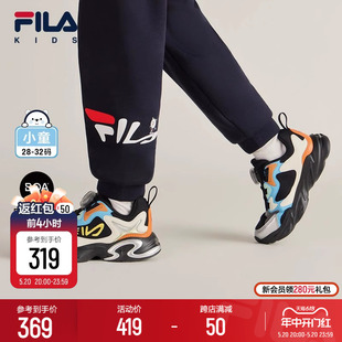 儿童跑步鞋 男女小童旋钮复古运动鞋 2024春新款 FILA KIDS斐乐童鞋