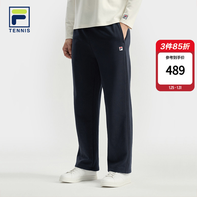易烊千玺同款FILA 斐乐官方男士长裤2025冬季新款网球加绒直筒裤,运动服/休闲服装,运动长裤,淘宝优惠券,粉丝福利购,淘宝优惠卷