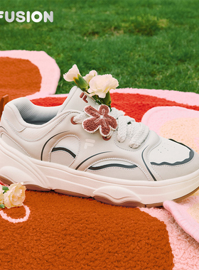 FILA FUSION 斐乐潮牌厚底板鞋女运动鞋2025秋季新款鞋子小白鞋女