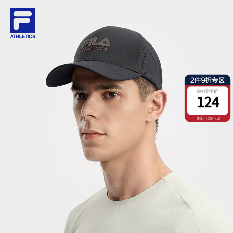 大满贯帽|FILA 斐乐情侣透气防晒轻量棒球帽健身运动帽鸭舌帽