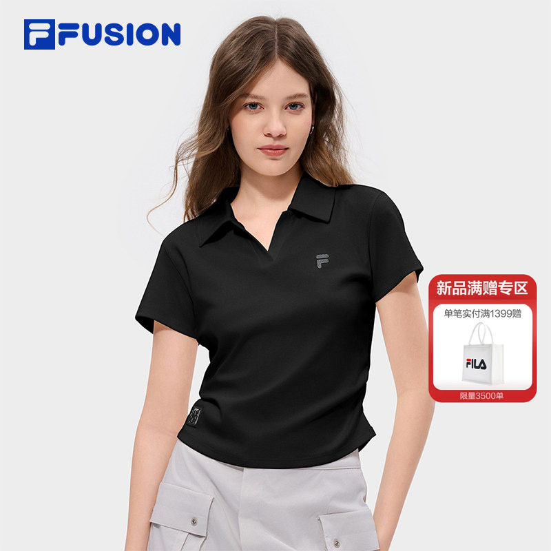FILA FUSION斐乐官方女子针织POLO衫2026夏季新款
